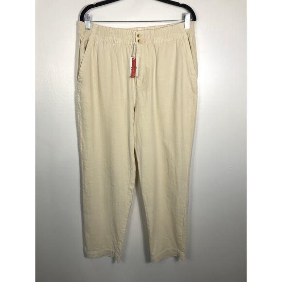 New Marine Layer Women's L Elle Relaxed Pull On Pants Cotton Vacation Travel - Picture 3 of 15